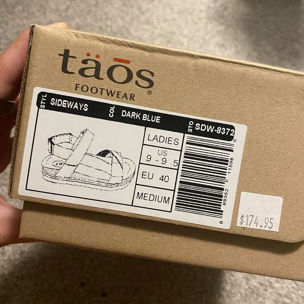 Taos sideways dark blue sandals US 9 - 9.5 EU 40 - Picture 2 of 3